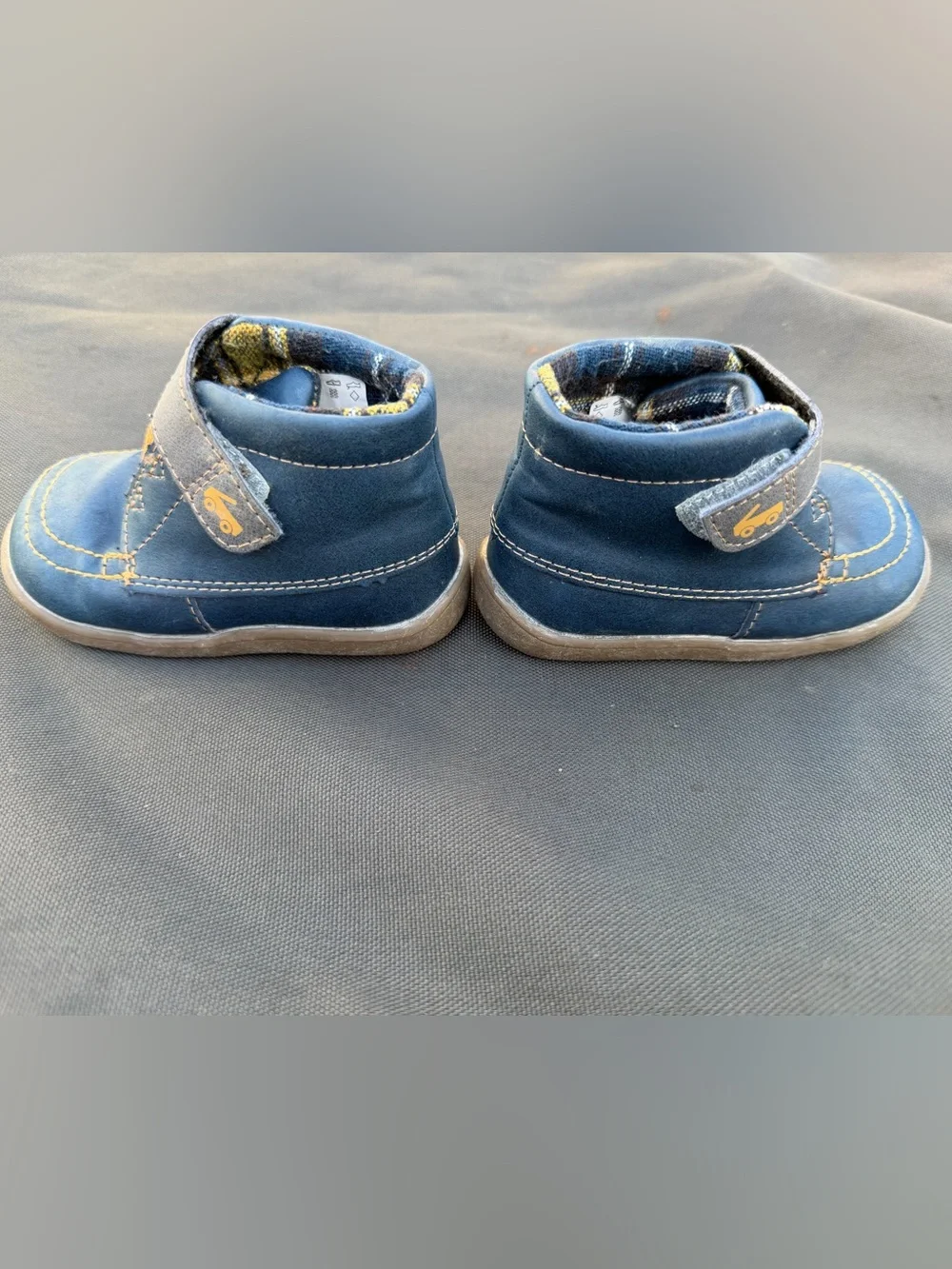 See Kai Run Basics Gibson Fashion Boots Navy with Gold Trim Toddler Size 6